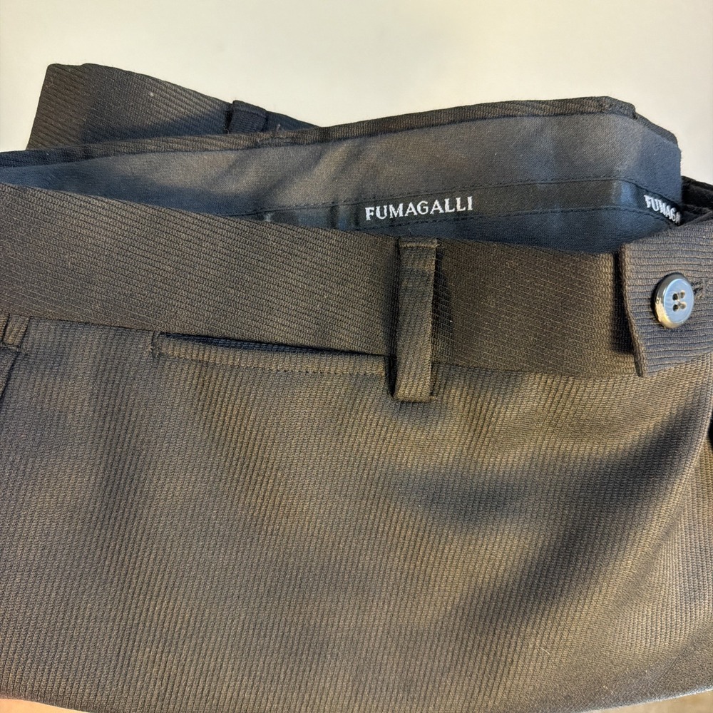 Vintage Studio by Fumagalli Dress Pants Slacks Men 42x30 Black Italy Flat Front